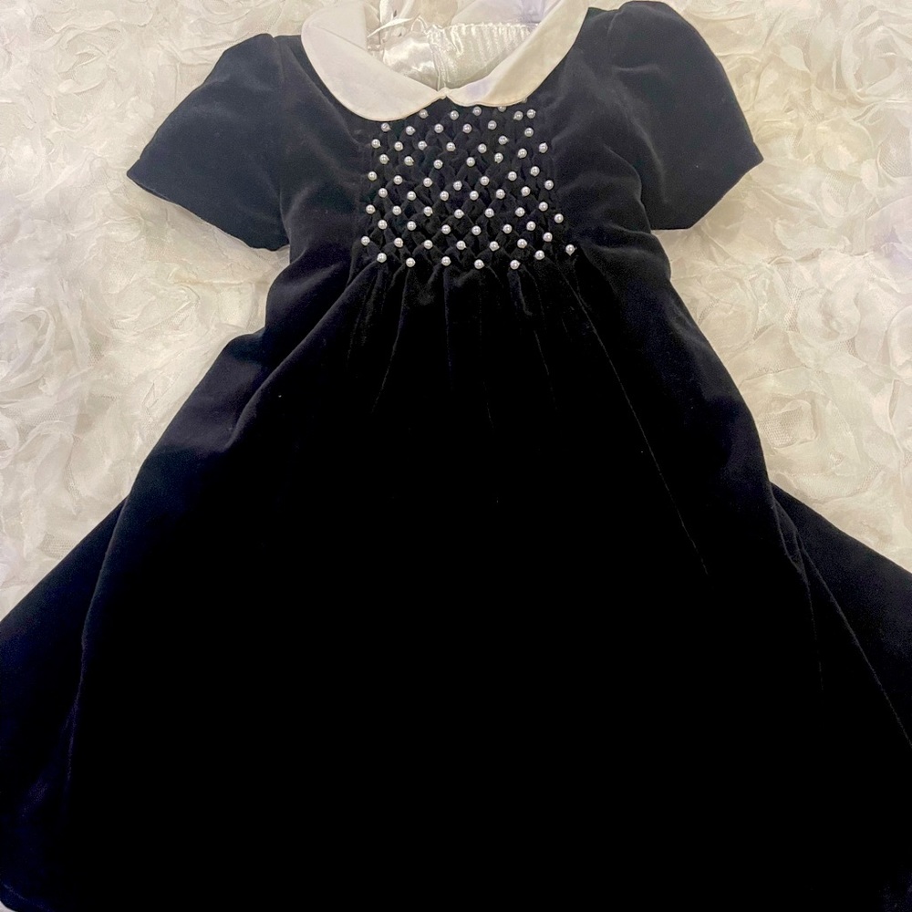 Black Velvet Edge Hill Collection Dress